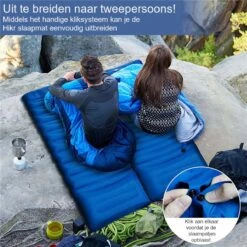 Hikr® Slaapmat 10cm+ Dikte - Comfortabel Luchtmatras - Zelfopblazend Met De Voet - TPU+40D Nylon - Slaapmatje Eenpersoons En Uit Te Breiden Tot Tweepersoons - Slaapmat Met Ingebouwde Pomp -Outdoor Kampeerwinkel 1200x1200 1370
