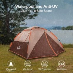 Merkloos Kamping Tent / Absolutely Waterproof, Lightweight Camping Tent With - Tent Ideal For Camping In The Garden, Dome Tent, -Outdoor Kampeerwinkel 1200x1200 139