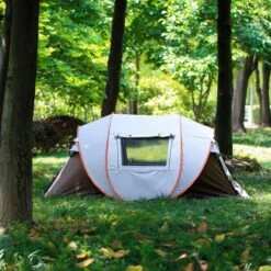 Fly Lab Luxe Pop Up Tent - Kampeer Tent - Grijs/Oranje - 4 Persoons -Outdoor Kampeerwinkel 1200x1200 143