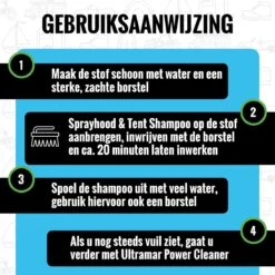 Ultramar - Reiniger Sprayhood & Tent Shampoo 500 Ml - Tentdoekreiniger Voor Bootkap, Tent, Cabriodak -Outdoor Kampeerwinkel 1200x1200 1485