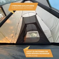 Skandika Tipi Kotona Air Opblaasbare Tent – Opblaasbare Tenten - 4 Persoons Tipi Tent – Tenten - Campingtent – Ingenaaide Tentvloer – Muggengaas – 260 Cm Stahoogte – 490 X 370 X 260 (L X B X H) – Outdoor, Camping, Tuin – Luchttent - Kamperen - Beige -Outdoor Kampeerwinkel 1200x1200 153
