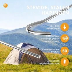 Stalen Haringen Set Van 50st. - Premium Staal - Grondanker - Tent Haring - Grondhaken - Tent Spijker - 20cm Lang - 3cm Haak - 3,5mm Premium Dikte Tentharing - Groots® 9 Stalen Haringen Set Van 50st. - Premium Staal - Grondanker - Tent Haring - Grondhaken - Tent Spijker - 20cm Lang - 3cm Haak - 3,5mm Premium Dikte Tentharing - Groots® -Outdoor Kampeerwinkel 1200x1200 1544