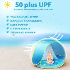Seidon Strandtent Baby - Pop Up Tent - UV Bescherming - Baby En Kind - Waterdicht - Zwembadje - UV Bescherming -Outdoor Kampeerwinkel 1200x1200 1594