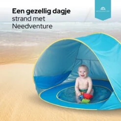 Needventure Baby Strandtent - Pop Up Tent - Windscherm Strand - Camping Strandtentje - Speeltent - Blauw -Outdoor Kampeerwinkel 1200x1200 1627