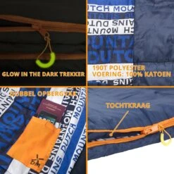 Dutch Mountains Slaapzak Goeree XL - Extra Groot 220x90cm - Katoenen Binnenkant - Aanritsbaar - Tochtstrip En Compressiehoes -Outdoor Kampeerwinkel 1200x1200 1725