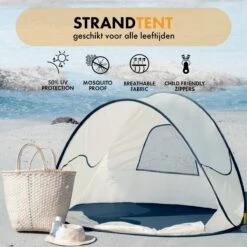 Deryan Luxe Pop Up Strandtent - Anti-UV 50+ - Cream -Outdoor Kampeerwinkel 1200x1200 174
