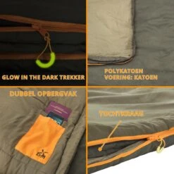 Dutch Mountains Slaapzak Vlieland XL - Grote Katoenen 210 X 80cm Lichtgewicht - Incl. Tasje En Tochtstrip -Comfortzone: 5-8 Graden- -Outdoor Kampeerwinkel 1200x1200 1792