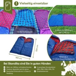 Skandika Dundee Flannel-R Slaapzak – Slaapzakken – Slaapzakken Volwassen - Maat M – Unisex - Katoen, Luxe Kwaliteit, Dubbele Slaapzak, 3 Seizoenen, Tot -20°C - 220 X 80 Cm - Outdoor Kampeerslaapzak – Ritssluiting Rechts - Grijs/geel -Outdoor Kampeerwinkel 1200x1200 1802