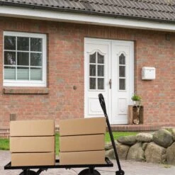 Relaxdays Bolderkar Tuin - Platte Tuinwagen - Luchtbanden - 200 Kg - Transportkar - Staal -Outdoor Kampeerwinkel 1200x1200 1816