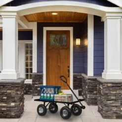 Relaxdays Bolderkar Tuin - Platte Tuinwagen - Luchtbanden - 200 Kg - Transportkar - Staal -Outdoor Kampeerwinkel 1200x1200 1817