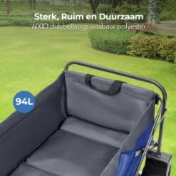 LifeGoods Bolderkar - Opvouwbaar - Tot 80KG - 94L - Wasbaar Polyester - 98x45cm - Blauw/Grijs -Outdoor Kampeerwinkel 1200x1200 1829