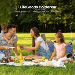 LifeGoods Bolderkar - Opvouwbaar - Tot 80KG - 94L - Wasbaar Polyester - 98x45cm - Blauw/Grijs -Outdoor Kampeerwinkel 1200x1200 1831