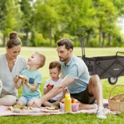 LifeGoods Bolderkar - Opvouwbaar - Draaibare Wielen - 2 Standen - 70KG Draagkracht - Grijs -Outdoor Kampeerwinkel 1200x1200 1848