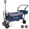 LifeGoods Bolderkar - Opvouwbaar - Tot 120KG - 103L - Extra Draagtas En Duwstang - Wasbaar Polyester - 98x45cm - Blauw/Grijs -Outdoor Kampeerwinkel 1200x1200 1864