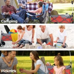 LifeGoods Bolderkar - Opvouwbaar - Tot 80KG - 94L - Wasbaar Polyester - 98x45cm - Rood/Grijs -Outdoor Kampeerwinkel 1200x1200 1887