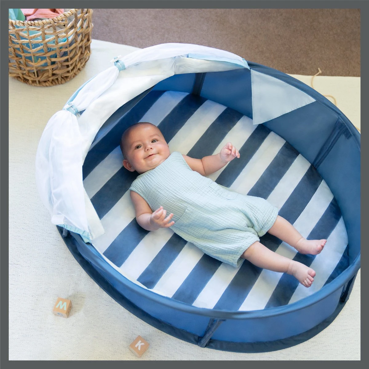 Babymoov Babyni Speelruimte & Extra Bedje Anti-UV FPS 50+ Marinière 6 Babymoov Babyni Speelruimte & Extra Bedje Anti-UV FPS 50+ Marinière - Afbeelding 4