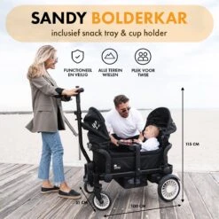 Deryan Luxe Sandy Bolderkar - Duo Buggy - Tandem Buggy - Opvouwbaar - Inklapbare Bolderwagen - Duo Kinderwagen - Zwart 16 Deryan Luxe Sandy Bolderkar - Duo Buggy - Tandem Buggy - Opvouwbaar - Inklapbare Bolderwagen - Duo Kinderwagen - Zwart -Outdoor Kampeerwinkel 1200x1200 1930