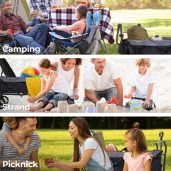 LifeGoods Bolderkar - Opvouwbaar - Tot 120KG - 103L - Extra Draagtas En Duwstang - Wasbaar Polyester - 98x45cm - Zwart/Grijs -Outdoor Kampeerwinkel 1200x1200 1950