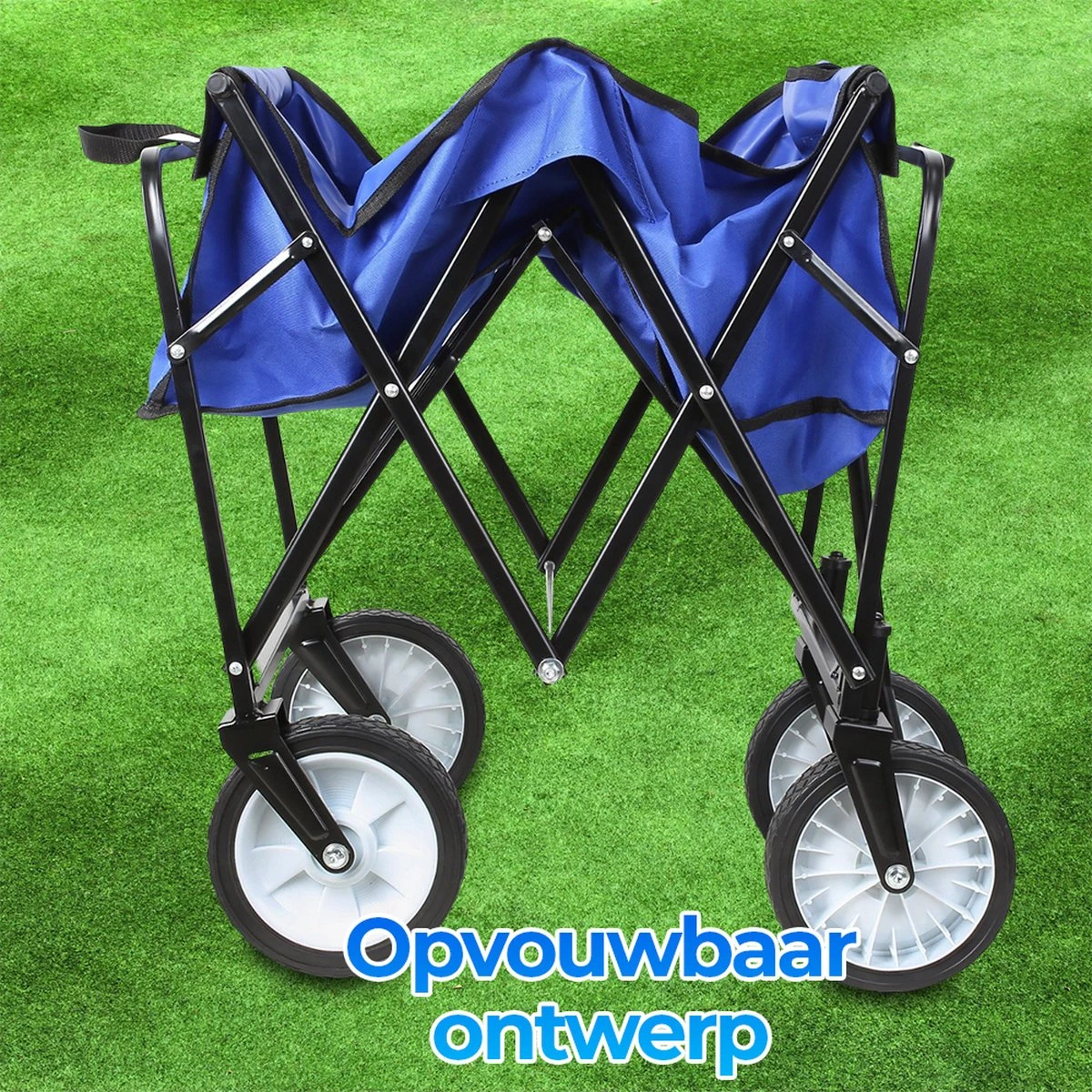 Merkloos Bolderkar - Bolderkar Opvouwbaar - Bolderwagen - Bolderwagen Opvouwbaar - Blauw 8 Merkloos Bolderkar - Bolderkar Opvouwbaar - Bolderwagen - Bolderwagen Opvouwbaar - Blauw - Afbeelding 6