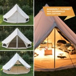 Skandika Tipii 400 Canvas Tent – Tipi-tenten – 8 Persoons Familietent - Campingtent – Muggengaas – 250 Cm Stahoogte – 400 Cm Diameter – 4000 Mm Waterkolom – Indische Tent, Partytent, Festivaltent – Outdoor, Camping, Tuin – Kamperen – Wit -Outdoor Kampeerwinkel 1200x1200 199