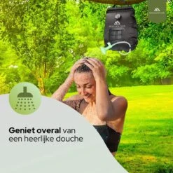 Needventure Solar Douche - Camping Douchezak - Buiten Douche - Tuindouche - Inclusief Thermometer - Waterzak Met Douchekop - 20L - Zwart -Outdoor Kampeerwinkel 1200x1200 2036
