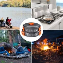 Camping Outdoor Kookset 13-delig Camping Servies En Pannen Pannenset Keukengerei - BPA-vrij & Geen Giftige Stoffen - Opvouwbaar & Licht - Ideaal Voor Reizen, Festival, Wandelen -Outdoor Kampeerwinkel 1200x1200 2097