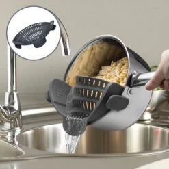 SensaHome- Siliconen Vergiet - Keuken Afgietdeksel - Afgiethulp - Siliconen - BPA Vrij - Grijs -Outdoor Kampeerwinkel 1200x1200 2113