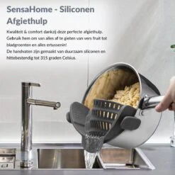 SensaHome- Siliconen Vergiet - Keuken Afgietdeksel - Afgiethulp - Siliconen - BPA Vrij - Grijs -Outdoor Kampeerwinkel 1200x1200 2122