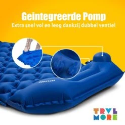 TRVLMORE Slaapmat - Zelfopblazend - 1 Persoons - Ingebouwde Pomp En Kussen - Blauw -Outdoor Kampeerwinkel 1200x1200 268