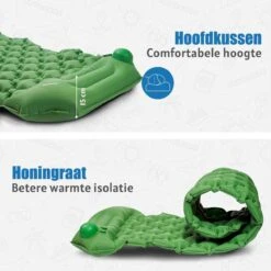 TRVLMORE Slaapmat - Zelfopblazend - 1 Persoons - Ingebouwde Pomp En Kussen - Groen -Outdoor Kampeerwinkel 1200x1200 283