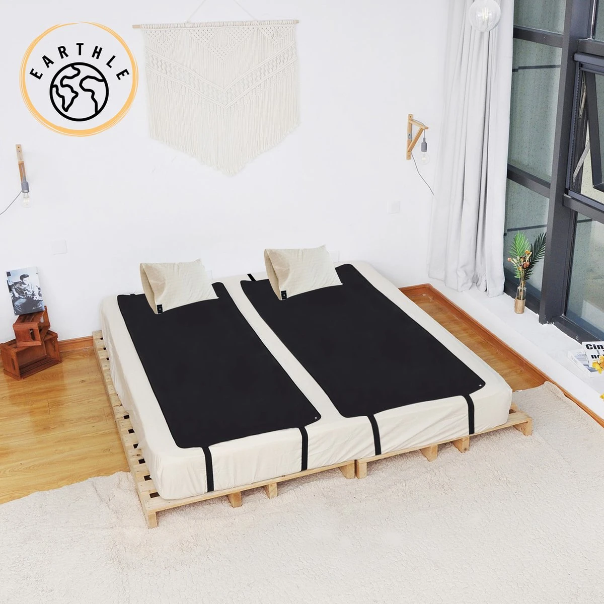 Earthle Volledige Earthing Tweepersoons Aardingsset - 2x Slaapmat + 2x Kussensloop - Aardingsmat - Aarden - Earthing Mat - Aarding - Grounding Mat - Kussensloop - Aardingskussensloop - Combo Deal 5 Earthle Volledige Earthing Tweepersoons Aardingsset - 2x Slaapmat + 2x Kussensloop - Aardingsmat - Aarden - Earthing Mat - Aarding - Grounding Mat - Kussensloop - Aardingskussensloop - Combo Deal - Afbeelding 3