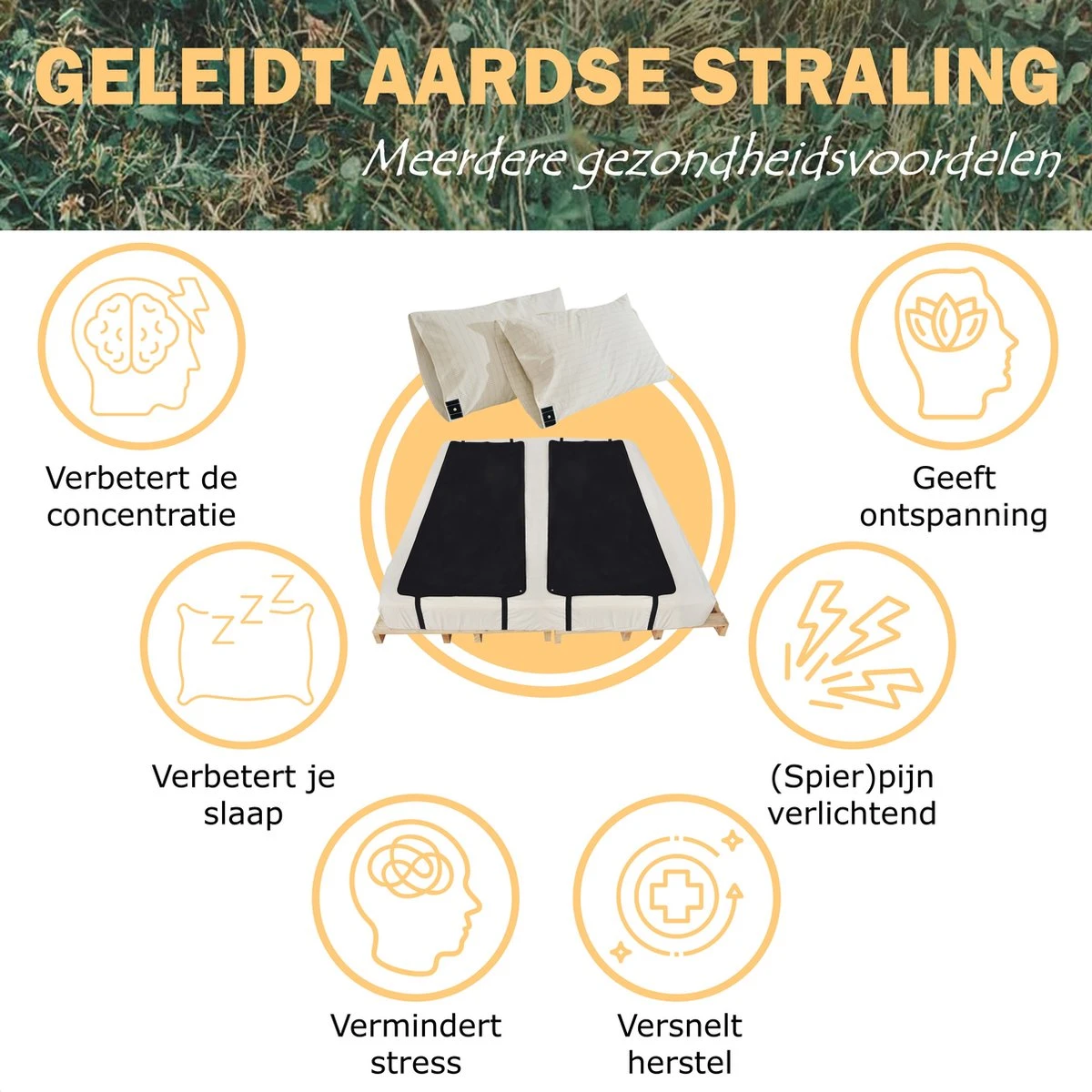 Earthle Volledige Earthing Tweepersoons Aardingsset - 2x Slaapmat + 2x Kussensloop - Aardingsmat - Aarden - Earthing Mat - Aarding - Grounding Mat - Kussensloop - Aardingskussensloop - Combo Deal 7 Earthle Volledige Earthing Tweepersoons Aardingsset - 2x Slaapmat + 2x Kussensloop - Aardingsmat - Aarden - Earthing Mat - Aarding - Grounding Mat - Kussensloop - Aardingskussensloop - Combo Deal - Afbeelding 5