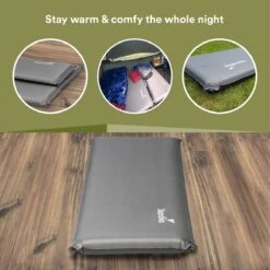 Skandika Easy Single Zelfopblaasbaar Slaapmat – Slaapmat – Slaapmat Zelfopblazend – Logeerbed – Polyester, PVC - Premium Zelfopblazend Luchtbed, Antislip-materiaal, Ideaal Voor Camping – Outdoor, Camping – Kamperen – 196 X 60 X 10 Cm – 3.2kg - Grijs -Outdoor Kampeerwinkel 1200x1200 318