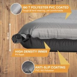 Skandika Easy Single Zelfopblaasbaar Slaapmat – Slaapmat – Slaapmat Zelfopblazend – Logeerbed – Polyester, PVC - Premium Zelfopblazend Luchtbed, Antislip-materiaal, Ideaal Voor Camping – Outdoor, Camping – Kamperen – 196 X 60 X 10 Cm – 3.2kg - Grijs -Outdoor Kampeerwinkel 1200x1200 321