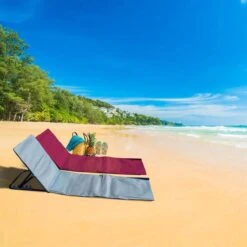 Strandmat Opvouwbaar Met Schouderband - Strandstoel Grijs 145x47x52 -Outdoor Kampeerwinkel 1200x1200 448