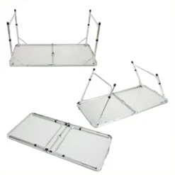 Casaria Campingtafel – Inklapbaar Verstelbaar - 120x60x70 Cm Grijs -Outdoor Kampeerwinkel 1200x1200 511