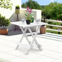 GENERIC Bijzettafel Adige Wit Kunststof 45x43x50cm -Outdoor Kampeerwinkel 1200x1200 597