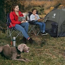 Set Van 2 Opvouwbare Campingstoelen, Klapstoelen Voor Buiten, Comfortabel, Met Armleuningen En Bekerhouders, Stabiel Frame, Draagvermogen 120 Kg - Blauw -Outdoor Kampeerwinkel 1200x1200 630