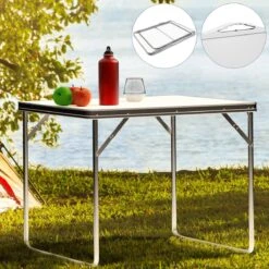 Merkloos Aluminium Inklapbare Tuintafel - Campingtafel - 80x60x68 Cm -Outdoor Kampeerwinkel 1200x1200 717