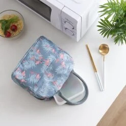 Koeltas - Lunchtas - Volwassenen En Kinderen - Compact & Handig: Zomer - Picknick -School - Lunch - Werk - Grijs Flamingo -Outdoor Kampeerwinkel 1200x1200 849