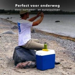 Cheqo® Elektrische Koelbox Voor Auto - 12V - 24L - Blauw - Autostekker - Afneembaar Deksel & Handvat - 2.2kg - 40x24x39cm -Outdoor Kampeerwinkel 1200x1200 859