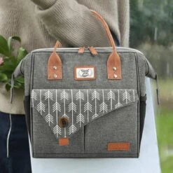 HN® Lunchtas Grijs Pijlen, Geïsoleerde Koeltas, Lekvrij, Extra Grote Opening Voor De Lunch Box, 25×16,5×26cm Design Heren En Dames -Outdoor Kampeerwinkel 1200x1200 879