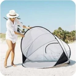 Deryan Luxe Pop Up Strandtent XXL - Anti-UV 50+ - Zilver -Outdoor Kampeerwinkel 1200x1200 88