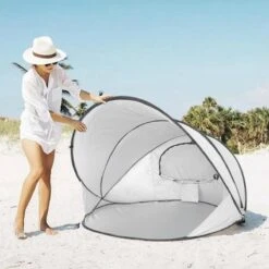 Deryan Luxe Pop Up Strandtent XXL - Anti-UV 50+ - Zilver -Outdoor Kampeerwinkel 1200x1200 89