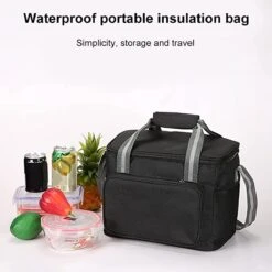 IBright Koeltas Opvouwbaar 15 Liter - 4 Laags Geïsoleerde Lunchtas - Waterdicht - Zwart -Outdoor Kampeerwinkel 1200x1200 912