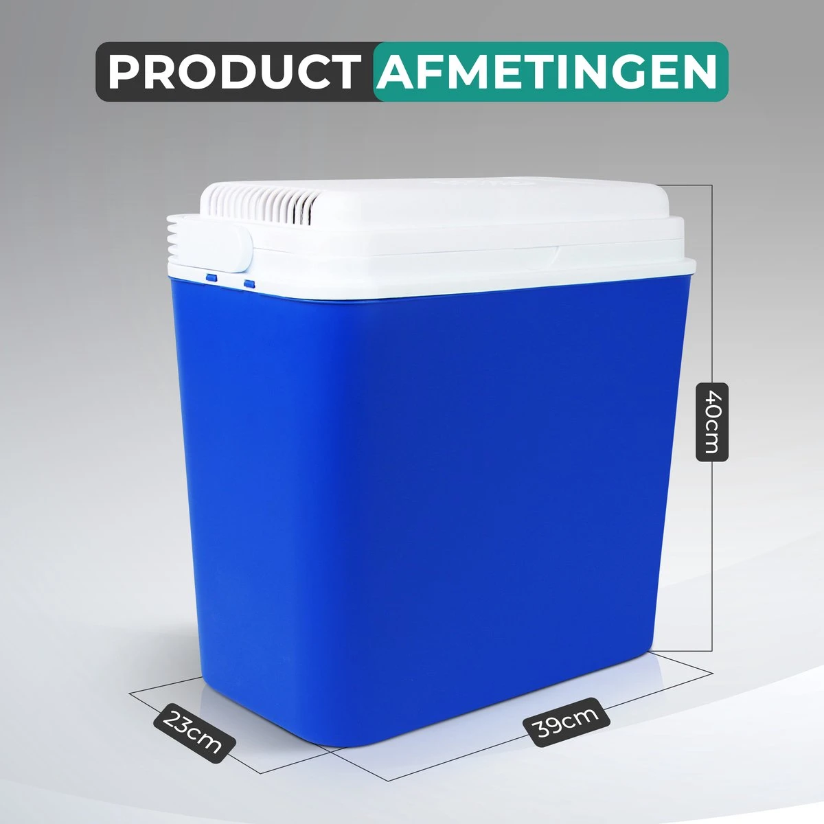 Niceey Thermo Elektrische Koelbox - 24 Liter - Koelbox Elektrisch 12v 230 Volt - Coolbox - Koelt & Verwarmt - Blauw 8 Niceey Thermo Elektrische Koelbox - 24 Liter - Koelbox Elektrisch 12v 230 Volt - Coolbox - Koelt & Verwarmt - Blauw - Afbeelding 6