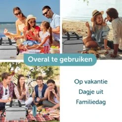 ForDig Koeltas XL Grijs (30 Liter) - Gemaakt Van 600D Polyester Met PEVA-Voering - Ruimte Voor 40 Blikjes Of 20 Halve Liter Flessen - Opvouwbaar Koel Tas Met Easy-Acces Flap - Ruimte Voor Bestek - Picknick Cool Bag - Coolerbag - Grote Cooler -Outdoor Kampeerwinkel 1200x1200 997