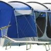 Skandika Montana 8 Tent – Tunneltenten – 8 Persoons Tent – Campingtent – 200 Cm Stahoogte – 2-4 Slaapcabines - Muggengaas – Familietent – 4 Ingangen – 700 X 310 X 200 Cm (L X B X H) - 5000 Mm Waterkolom – Outdoor, Camping – Kamperen – Blauw -Outdoor Kampeerwinkel 1200x444