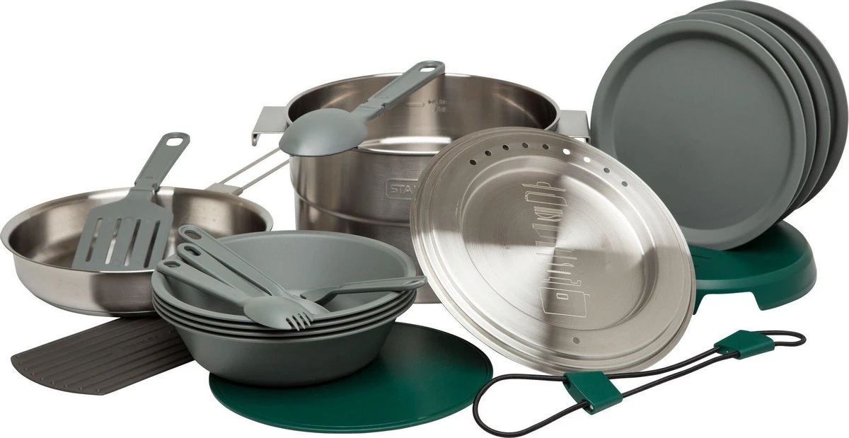Stanley The Full Kitchen Base Camp Cook Set 3,5L - Campingkookset - Stainless Steel 6 Stanley The Full Kitchen Base Camp Cook Set 3,5L - Campingkookset - Stainless Steel - Afbeelding 4