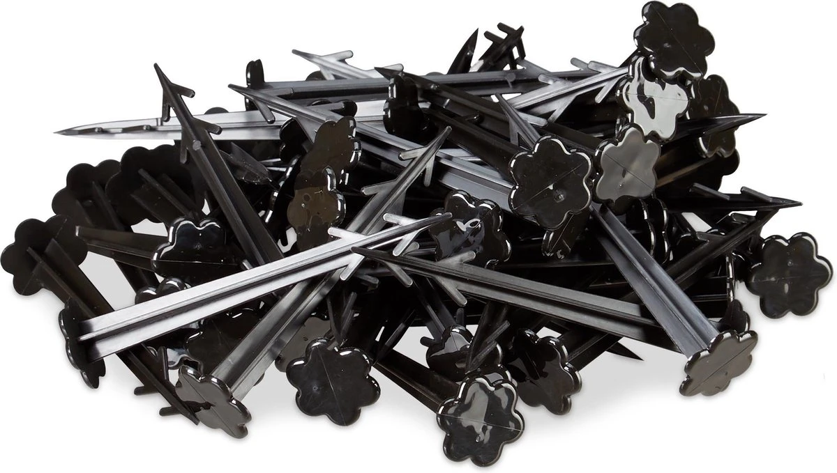 Relaxdays Grondzeilpen Kunststof - 100 Haringen - Grondpen Tuinzeil - Grondharing Set 8 Relaxdays Grondzeilpen Kunststof - 100 Haringen - Grondpen Tuinzeil - Grondharing Set - Afbeelding 6